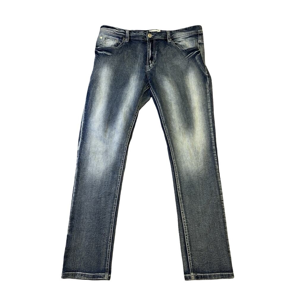 Blind Trust Men’s Straight Leg Jeans Dark Wash Denim Size 40x32 Classic Fit